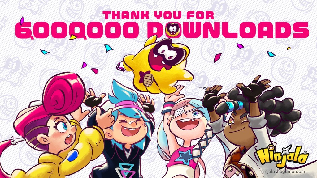 6 miljoen + downloads voor Ninjala 6 miljoen + downloads voor Ninjala
