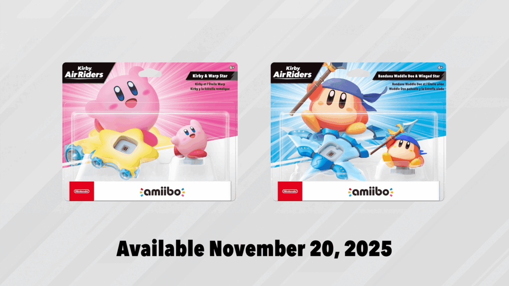 Kirby Air Riders amiibo worden op 20 november gelanceerd met verwisselbare bases en een tweede Direct