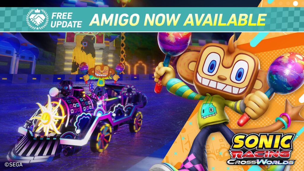 Amigo Joins Sonic Racing: CrossWorlds – Samba de Amigo Drop Live