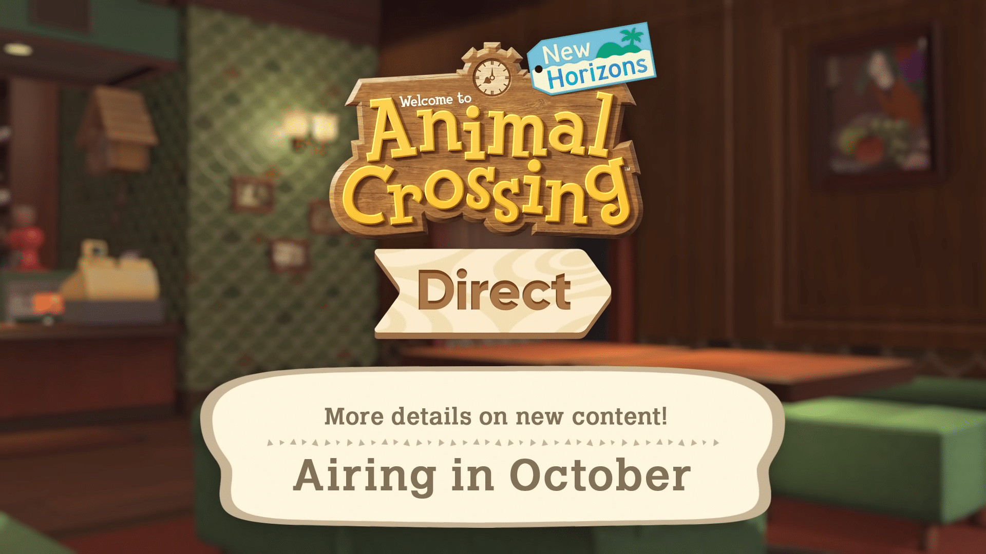 Animal Crossing Direct in October, New Horizons free update in November