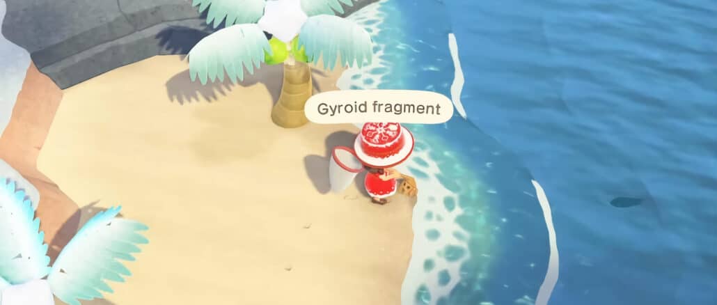 Animal Crossing: New Horizons – Gyroid Fragments op het strand