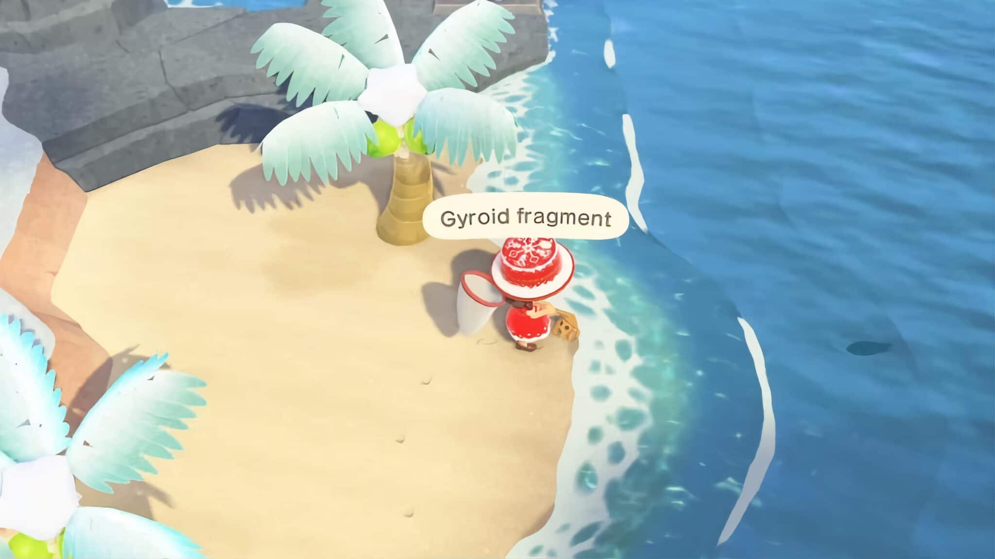 Animal Crossing: New Horizons – Gyroid Fragments op het strand