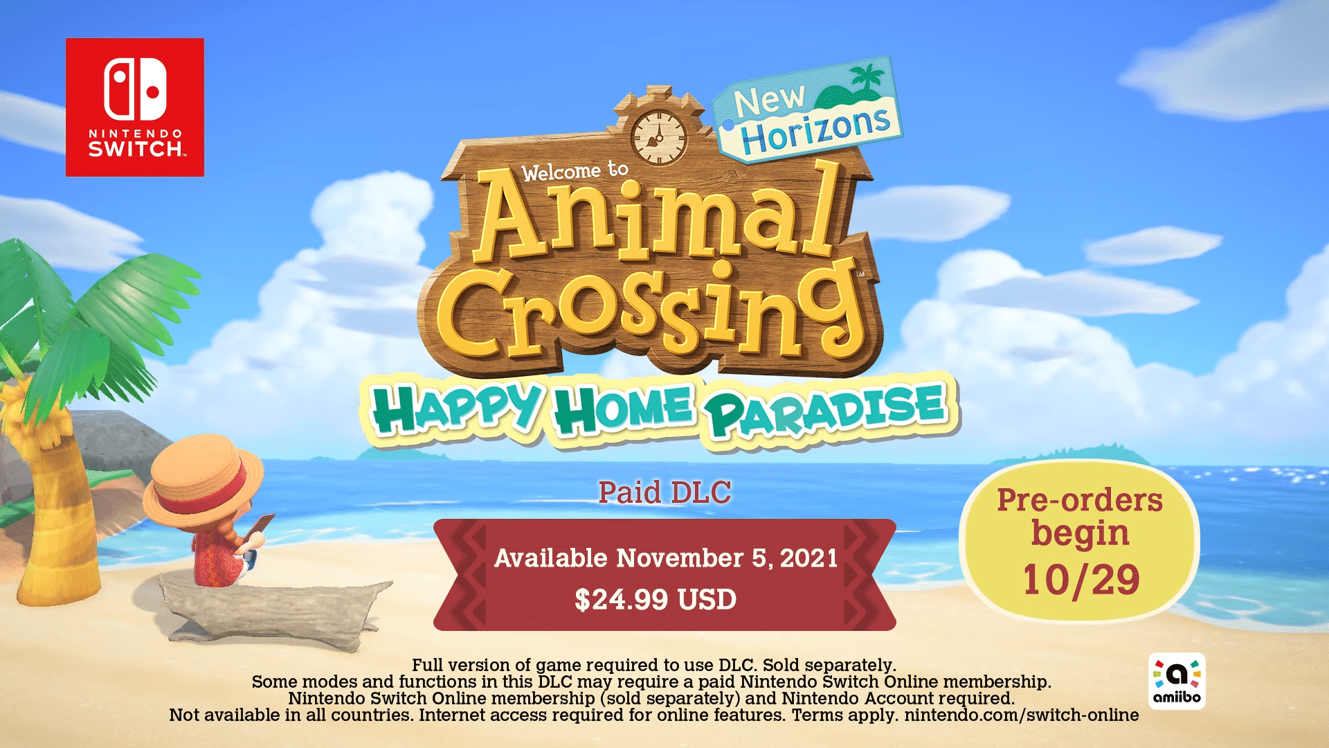 Animal Crossing: New Horizons – Happy Home Paradise – Paid DLC announced