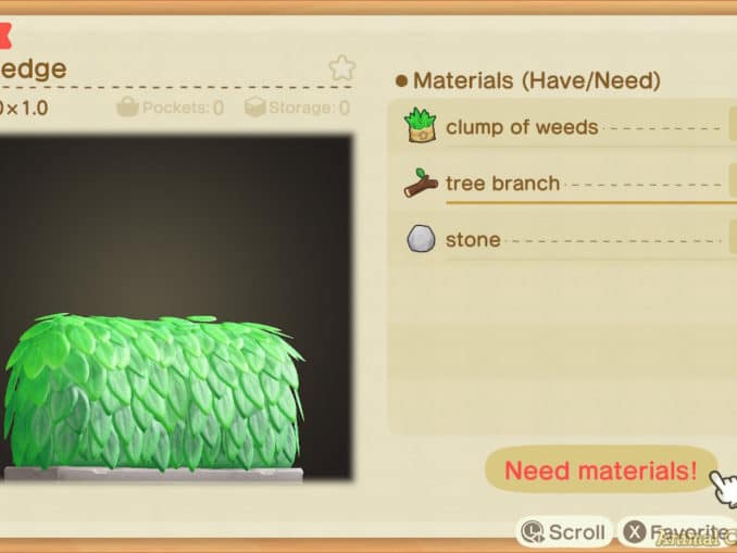 Guide - Animal Crossing: New Horizons – Nature Day Hedge Recipe 