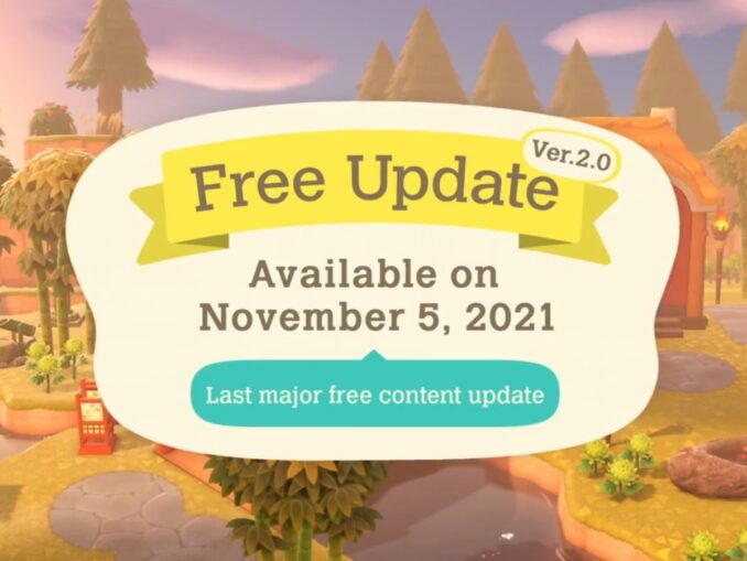 News - Animal Crossing: New Horizons – Version 2.0 Free Update – November 5th 2021 