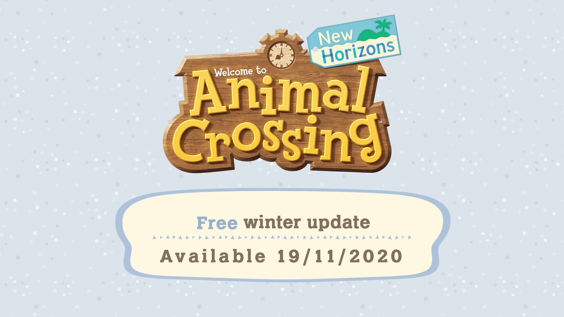 Animal Crossing: New Horizons winter update 2020 soon