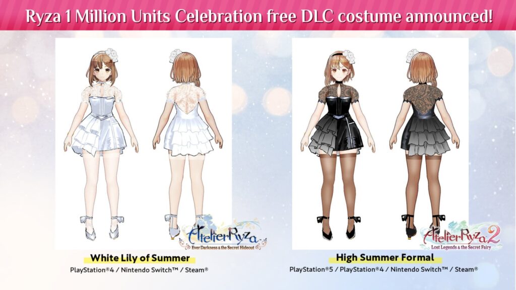 Atelier Ryza 1 en 2 – 1 Miljoen verzendingen DLC Costumes aangekondigd