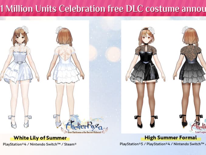 News - Atelier Ryza 1 en 2 – 1 Miljoen verzendingen DLC Costumes aangekondigd 