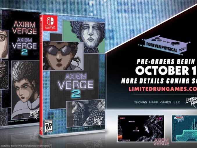 News - Axiom Verge 1+2 physical editions announced, Pre-Orders on October 1st 