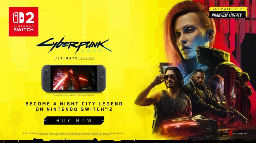 CD Projekt Red Proud of Cyberpunk 2077 Switch 2 Sales, Witcher 3 Remaster Coming