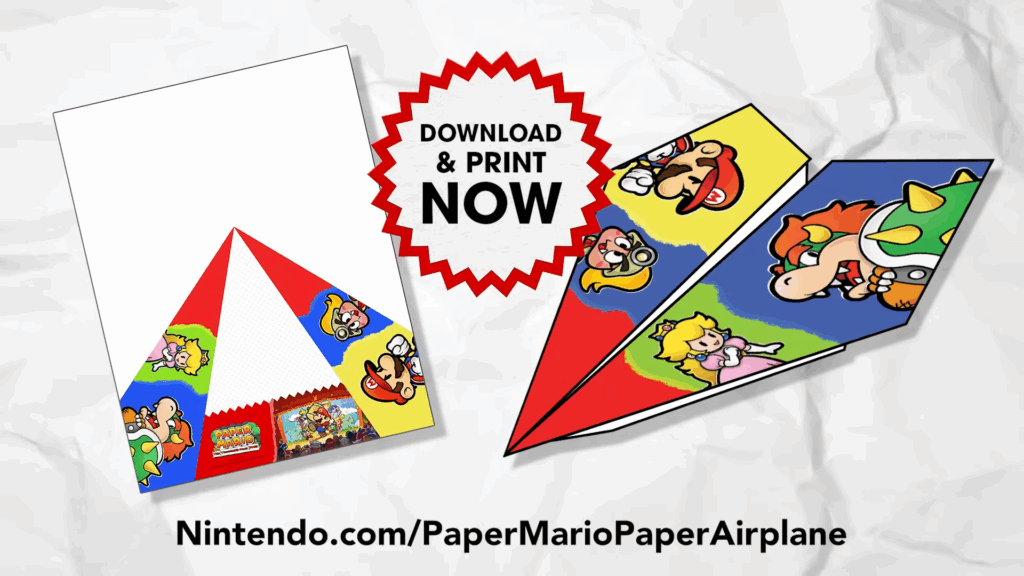 Celebrate the Launch of Paper Mario: The Thousand-Year Door with a Mario-Themed Paper Airplane