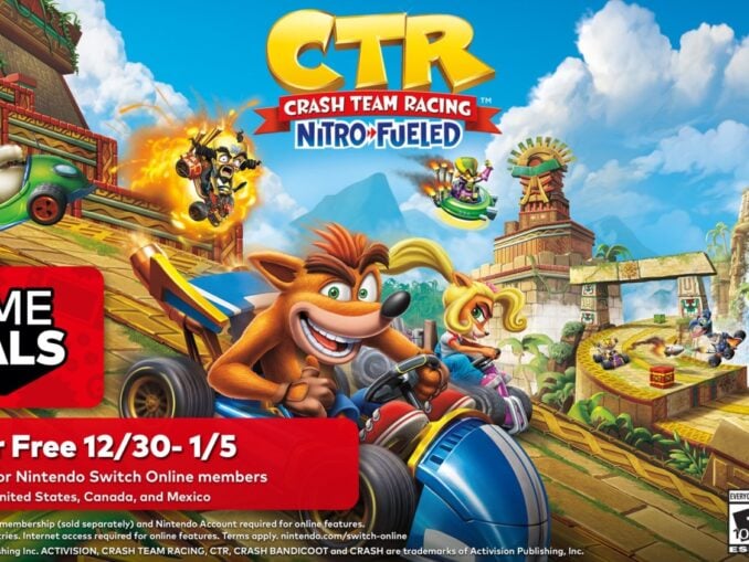 Nieuws - Crash Team Racing Nitro-Fueled – Game Trial – Nintendo Switch Online leden 