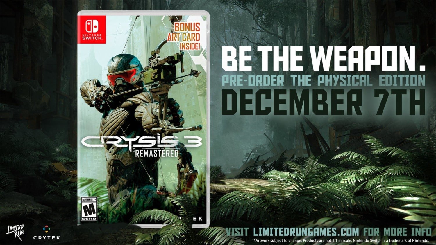 Crysis 3 Remastered – Physical Editions Announced, Pre-Orders starting December 7