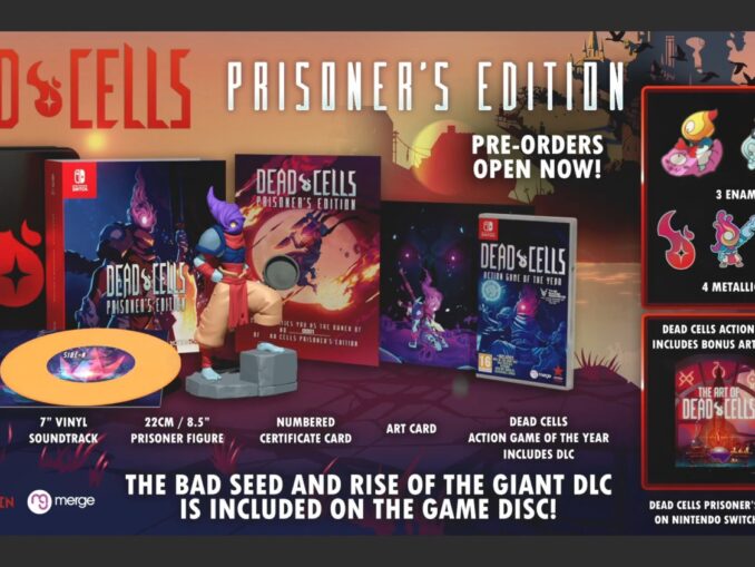Nieuws - Dead Cells Prisoner’s Edition bevat Rise Of The Giant en The Bad Seed DLC, uitgesteld tot Augustus 