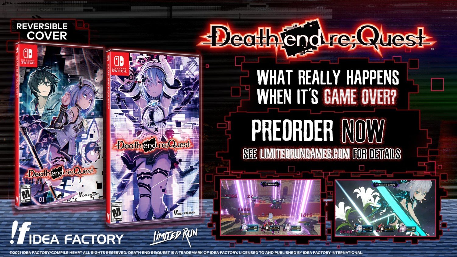 Death End Re;Quest 27 april, Fysieke editie Pre-Orders