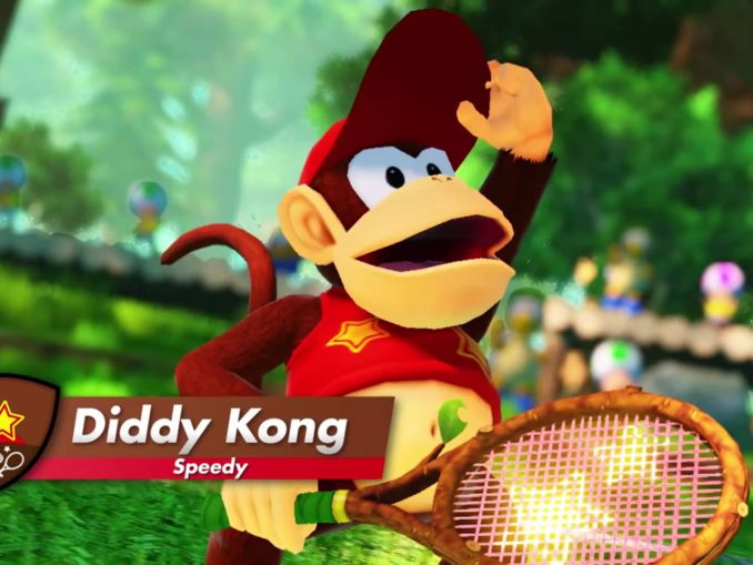 News - Diddy Kong climbs into Mario Tennis Aces 