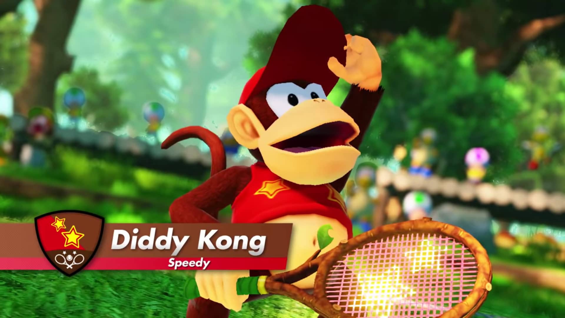 Diddy Kong klimt zijn weg naar Mario Tennis Aces
