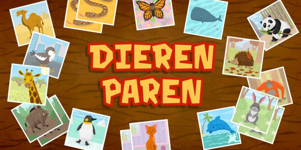Dierenparen – Onthul- en geheugenspel voor kinderen en peuters