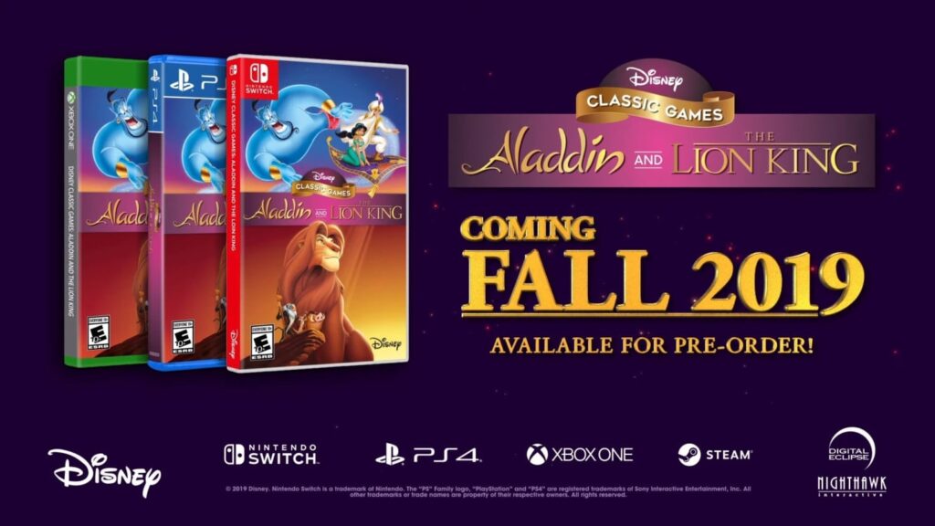 Disney Classic Games: Aladdin and the Lion King officially revealed