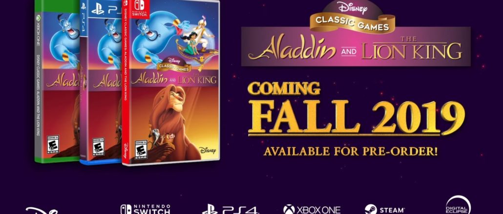 Disney Classic Games: Aladdin and the Lion King officially revealed