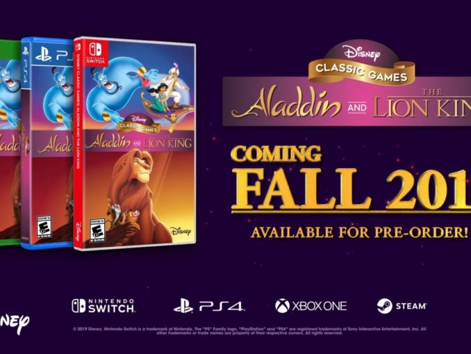 Nieuws - Disney Classic Games: Aladdin en de Lion King officieel onthuld 