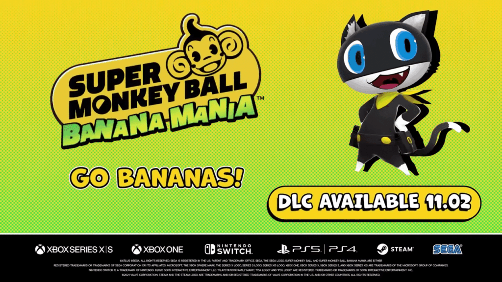 DLC Character voor Super Monkey Ball: Banana Mania – Persona 5’s Morgana