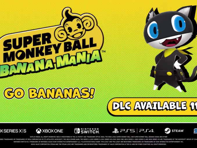 Nieuws - DLC Character voor Super Monkey Ball: Banana Mania – Persona 5’s Morgana 