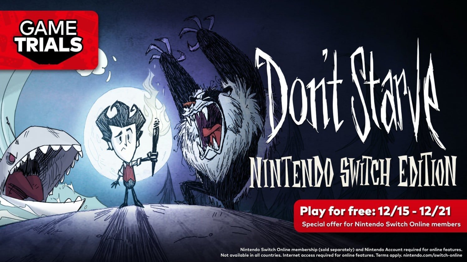 Don’t Starve: Nintendo Switch Edition gratis Game Trials aanbieding aangekondigd