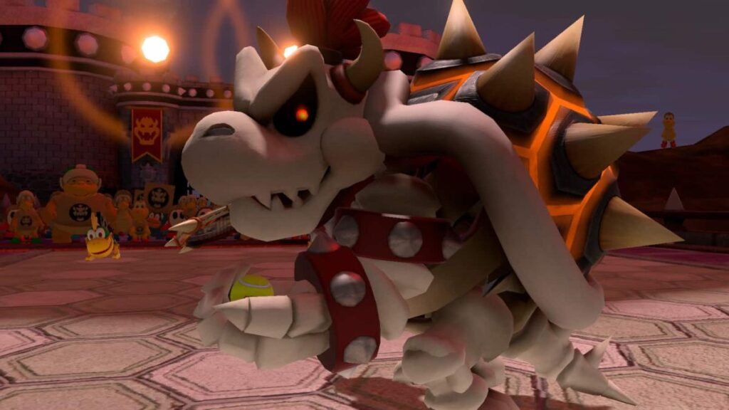 Dry Bowser is joining Mario Tennis Aces as the last character