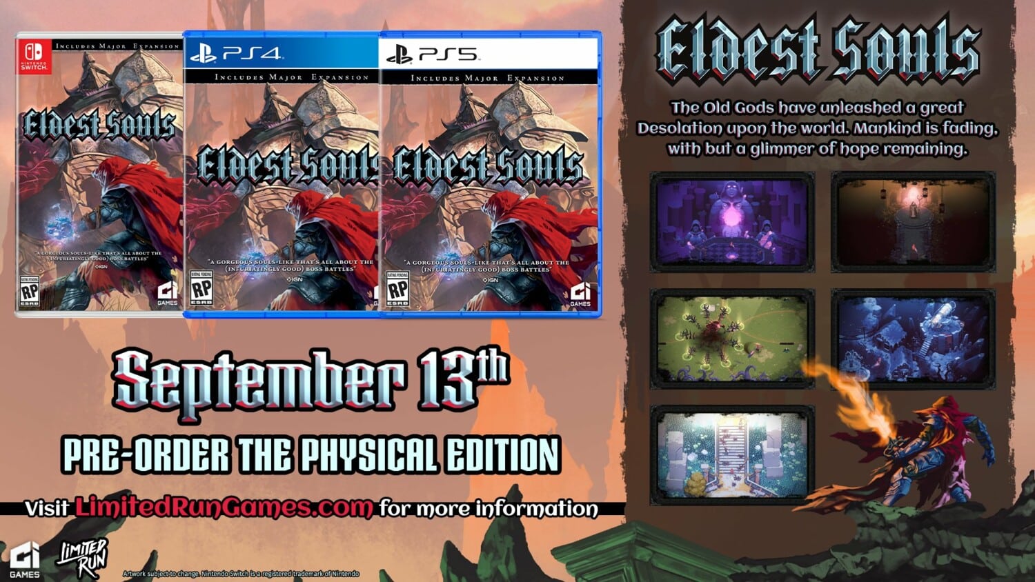 Eldest Souls – Physical Edition pre-orders Start September 13, 2022