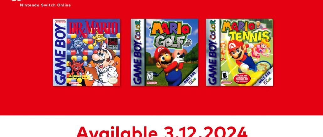 Ontdek Dr. Mario, Mario Golf en Mario Tennis op Nintendo Switch Online