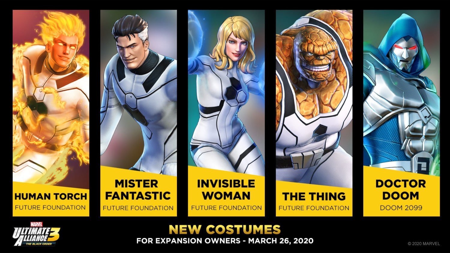 Fantastic Four Alternate Outfits – Marvel Ultimate Alliance 3 DLC