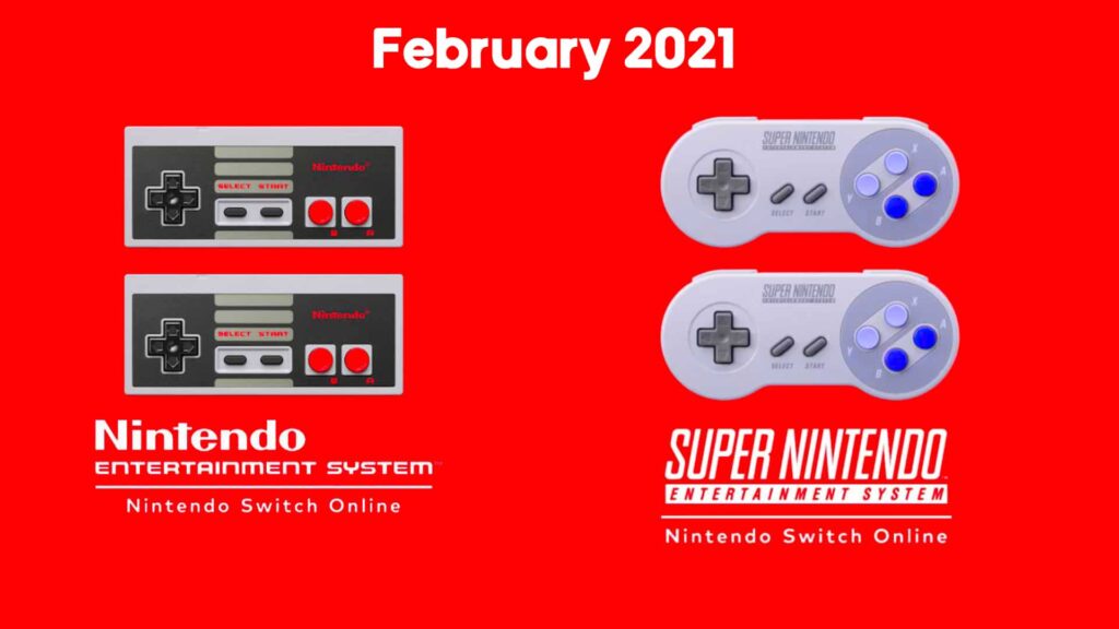 February 2021 – Nintendo Switch Online NES and SNES games added