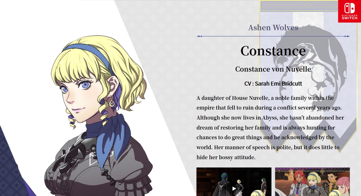 Fire Emblem: Three Houses Cindered Shadows DLC – Constance details