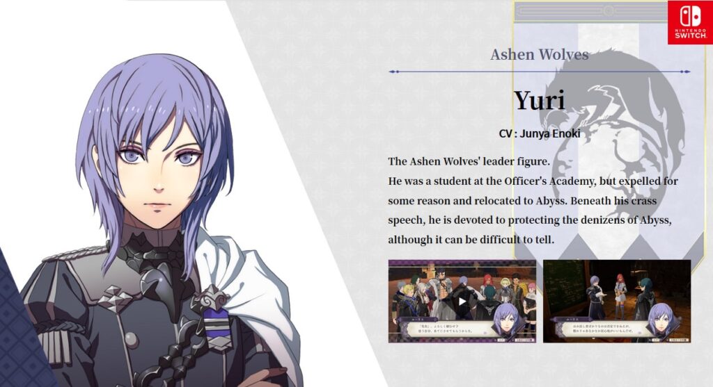 Fire Emblem: Three Houses Cindered Shadows – Yuri Details