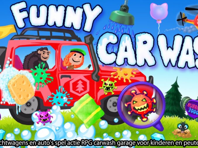 Release - Funny Car Wash – vrachtwagens en auto’s spel actie RPG carwash garage voor kinderen en peuters 