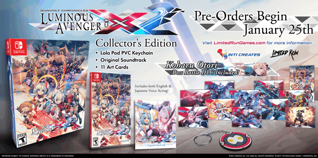 Gunvolt Chronicles: Luminous Avenger iX 2 – Fysieke edities aangekondigd