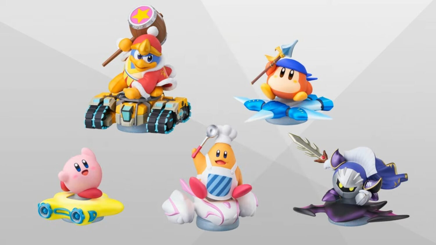 Kirby Air Riders’ Amiibo-reeks wordt uitgebreid: Meta Knight, King Dedede en Chef Kawasaki doen mee Kirby Air Riders’ Amiibo-reeks wordt uitgebreid: Meta Knight, King Dedede en Chef Kawasaki doen mee