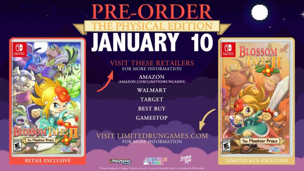Limited Run Games – Blossom Tales II: The Minotaur Prince – Physical Editions January 10th