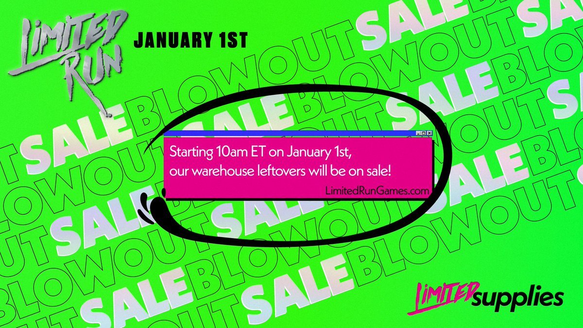 Limited Run Games – Blowout Sale January 1st 2021 Limited Run Games – Blowout Sale January 1st 2021