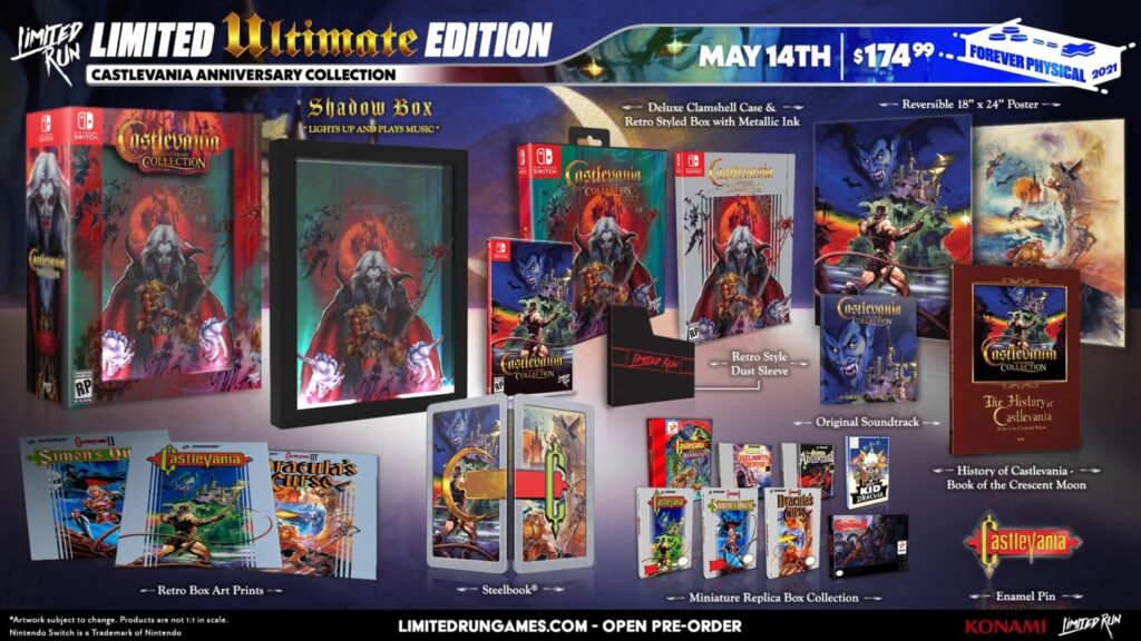 Limited Run Games – Castlevania Anniversary Collection fysieke edities