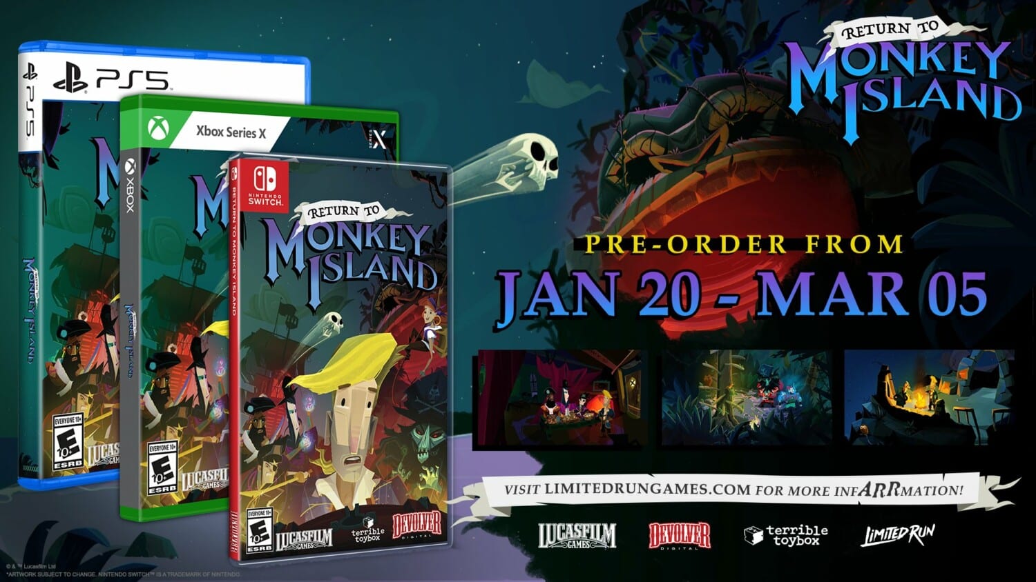 Limited Run Games – Return To Monkey Island Physical Editions announced