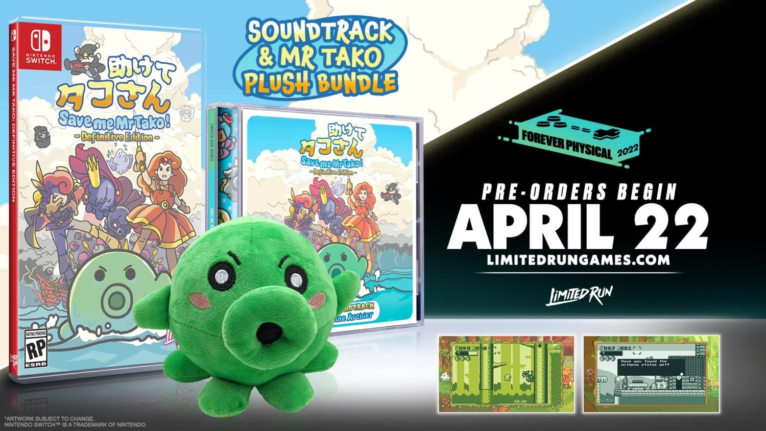 Limited Run Games – Save Me Mr. Tako: Definitive Edition – Fysieke release Pre-Orders van start op 22 April