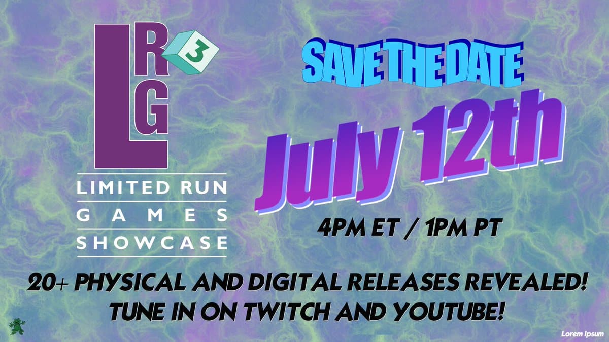 Limited Run Games Showcase 2023 – July 12th