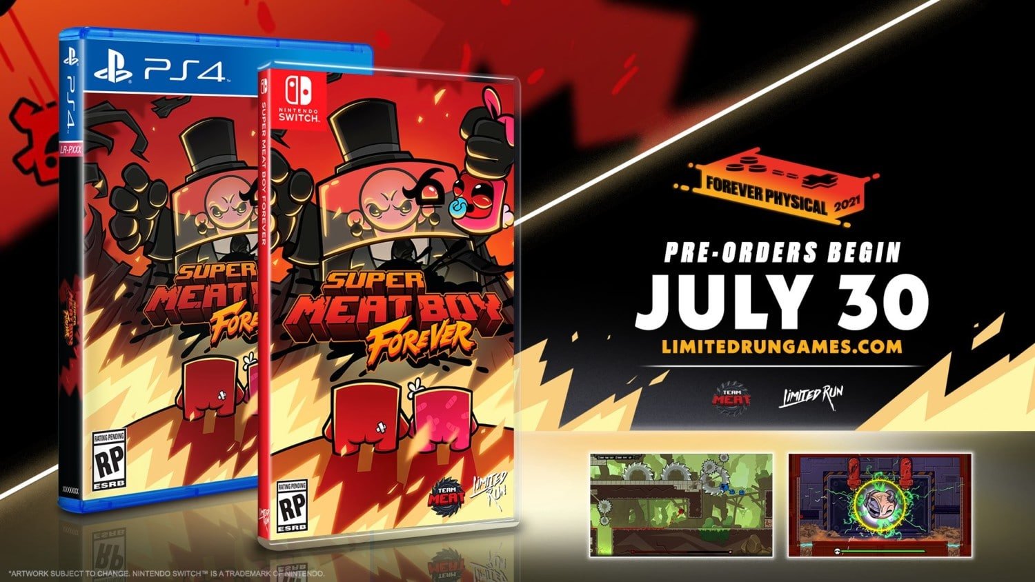 Limited Run Games – Super Meat Boy Forever – Physical Editions pre-orders started