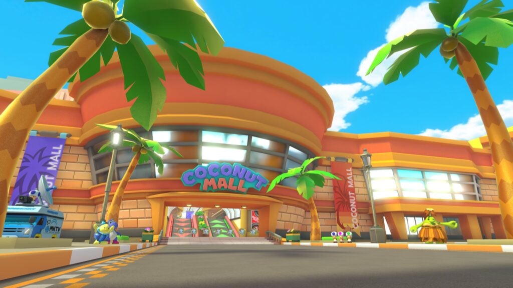 Mario Kart 8 Deluxe – Booster Course Pass – Coconut Mall track bijgewerkt met bewegende auto’s