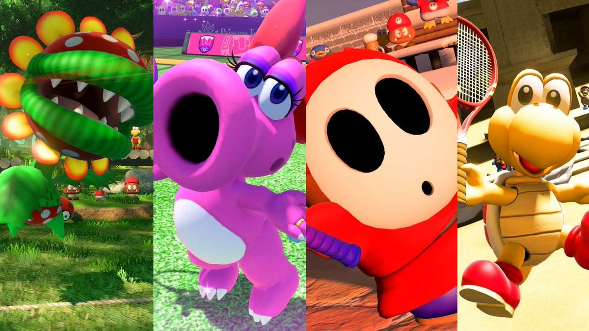 Mario Tennis Aces Petey Piranha en Shy Guy Trailers