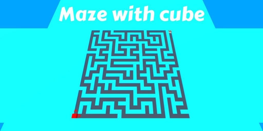 Maze with cube Maze with cube