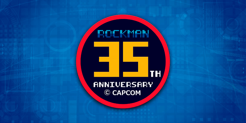 Mega Man 35th anniversary logo & collaboration
