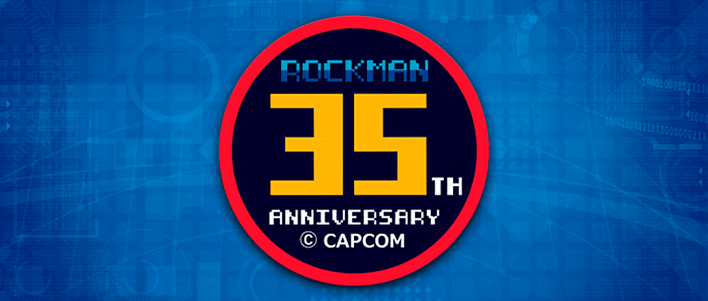 Mega Man 35th anniversary logo & collaboration